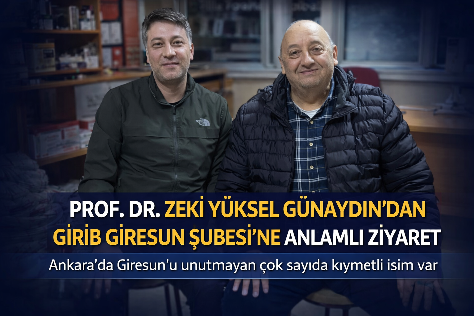 Prof. Dr. Zeki Yüksel Günaydın’dan GİRİB Giresun Şubesi’ne Hayırlı Olsun Ziyareti